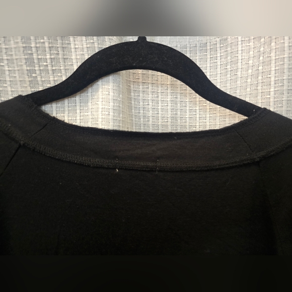 LOGO Lori Goldstein Top Womens XL Lace Ruffle Hem Adjustable Sleeve Black - Picture 11 of 15